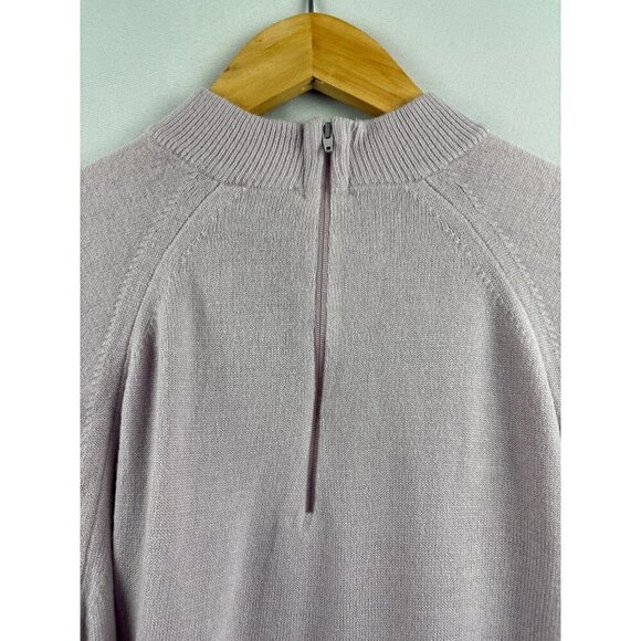Women’s Designers Originals Petite Medium Mauve Long Sleeve Sweater with Back Zi - Picture 6 of 6